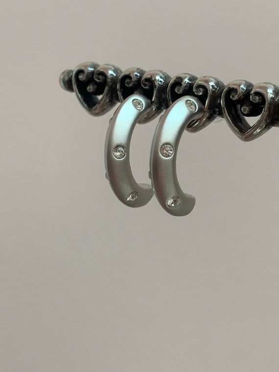 Silver Hoop Swarovski Earrings The Bay Swarovski Crystal Imber