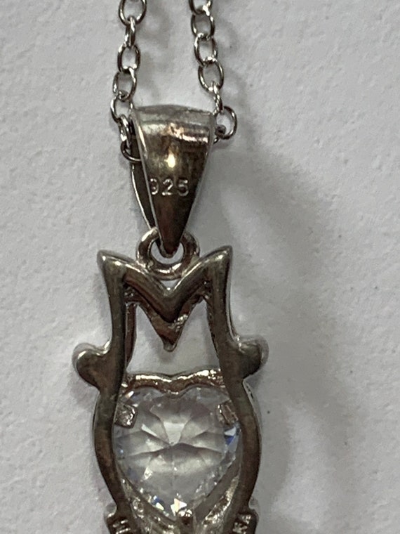 Chic Sterling Silver “MOM” with CZ Pendant! - image 6