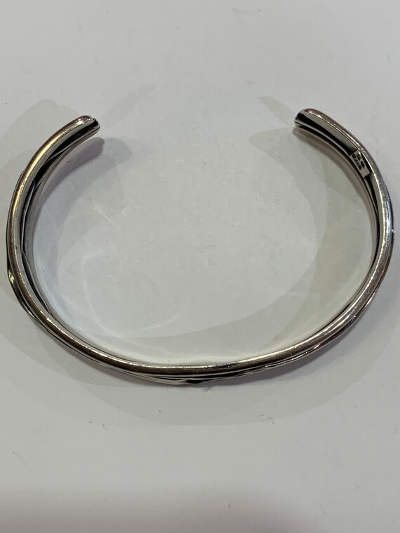 Vintage folded bracelet/cuff .925 Sterling Silver… - image 6