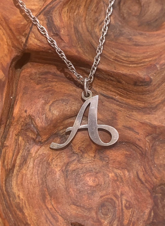 James Avery initial "A" necklace! Sterling silver 