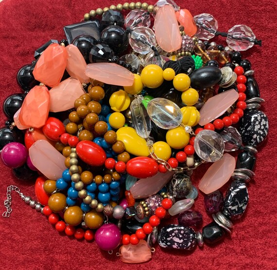 GIANT Beads Crafting Lot Detached and Good Jewelry 4 Pounds of