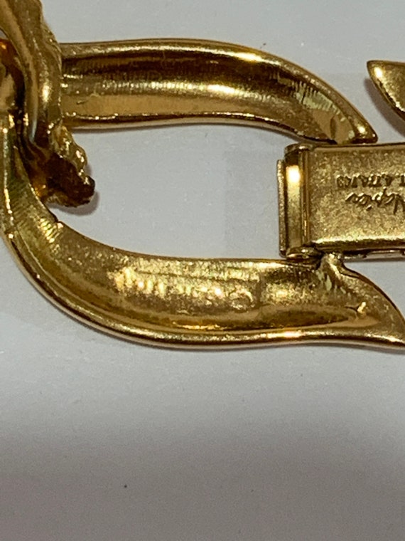 Vintage Napier gold tone, wavy necklace! 1980's j… - image 8