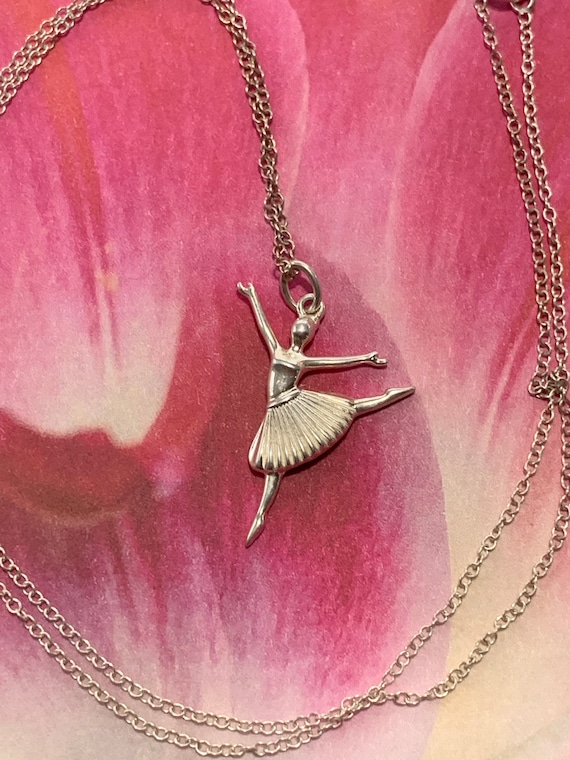 Ballerina Necklace, Sterling Silver .925, Vintage 