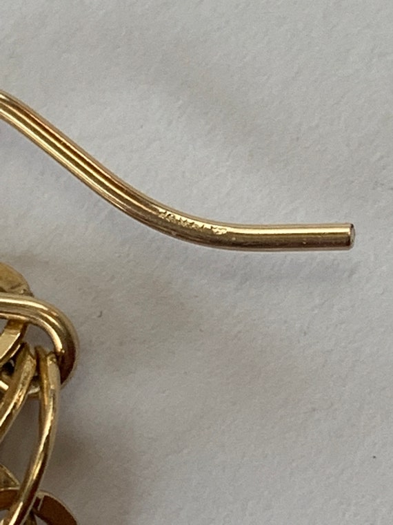 Multi 14k gold filled chain earrings. Gold Fringe… - image 8