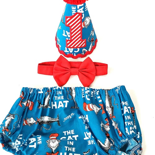 Cat in the Hat Cake Smash Outfit Cat in the Hat Boys First Etsy