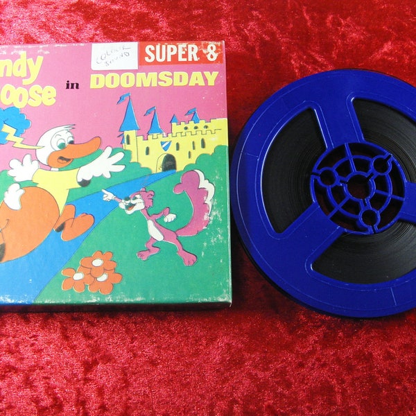 A super 8 mm cartoon film Gandy Goose in Doomsday colour with magnetic sound track.