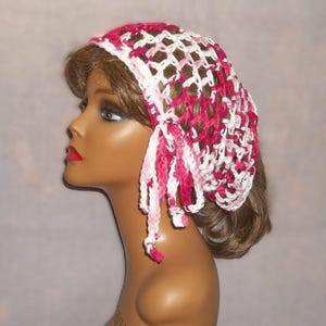Boho Pink Hair Wrap Headband: Dreads Tube, Custom Fit