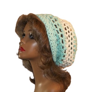 Crochet Slouchy Beanie: Acrylic Rasta Tam, Dreads Cap