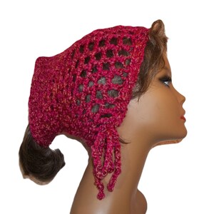Long Dark Pink Headband: Chunky Knit Hair Wrap