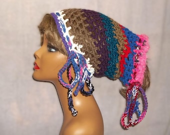 Long Dreadlock Headband, Loc Hair Band, Boho Hair Accessory, Festival Hat, Dread Sock