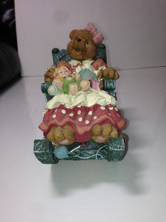 Bear in a Rocking Chair Music Box Etsy
