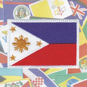 Philippines Flag Embroidered Patch National Philippines Flag  3 Sizes