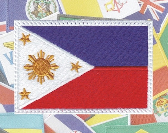 Philippines Flag Embroidered Patch National Philippines Flag  3 Sizes