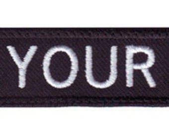 Military 3" to  6" x 1" " inches Personalized Embroidered Name Tag Patch