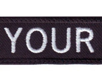 Military 3&quot; to  6&quot; x 1&quot; &quot; inches Personalized Embroidered Name Tag Patch