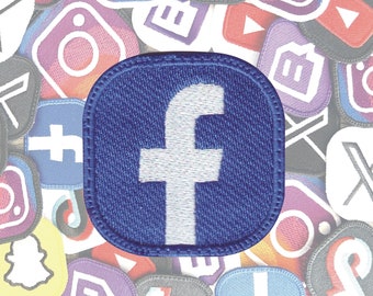 Facebook Logo Social Media Embroidered Patch Different Size