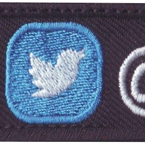 Twitter Logo Personalized Embroidered Name Tag Patch