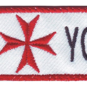 Paramedic Maltese Cross Personalized Embroidered Name Tag Patch