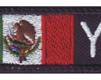 Mexico ID Flag Personalized Embroidered Name Tag Patch