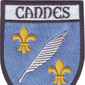Cannes French Riviera Shield Embroidered Patch