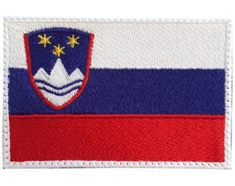 Slovenia National Flag Embroidered Iron On//Sew On Patch Badge For Jeans etc