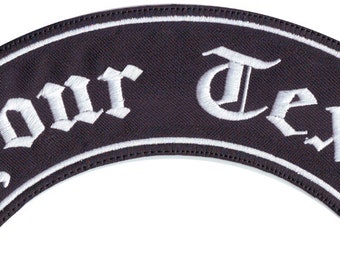 Personalized Embroidered Upper Rocker Patch from 4" to 11"  ( B )