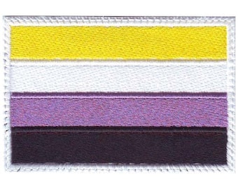 Nonbinary Pride Flag Embroidered Patch