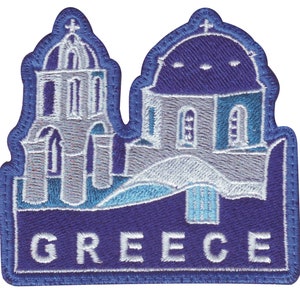 Greece Travel Destination Embroidered Patch Grecia