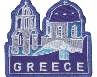Greece Travel Destination Embroidered Patch Grecia
