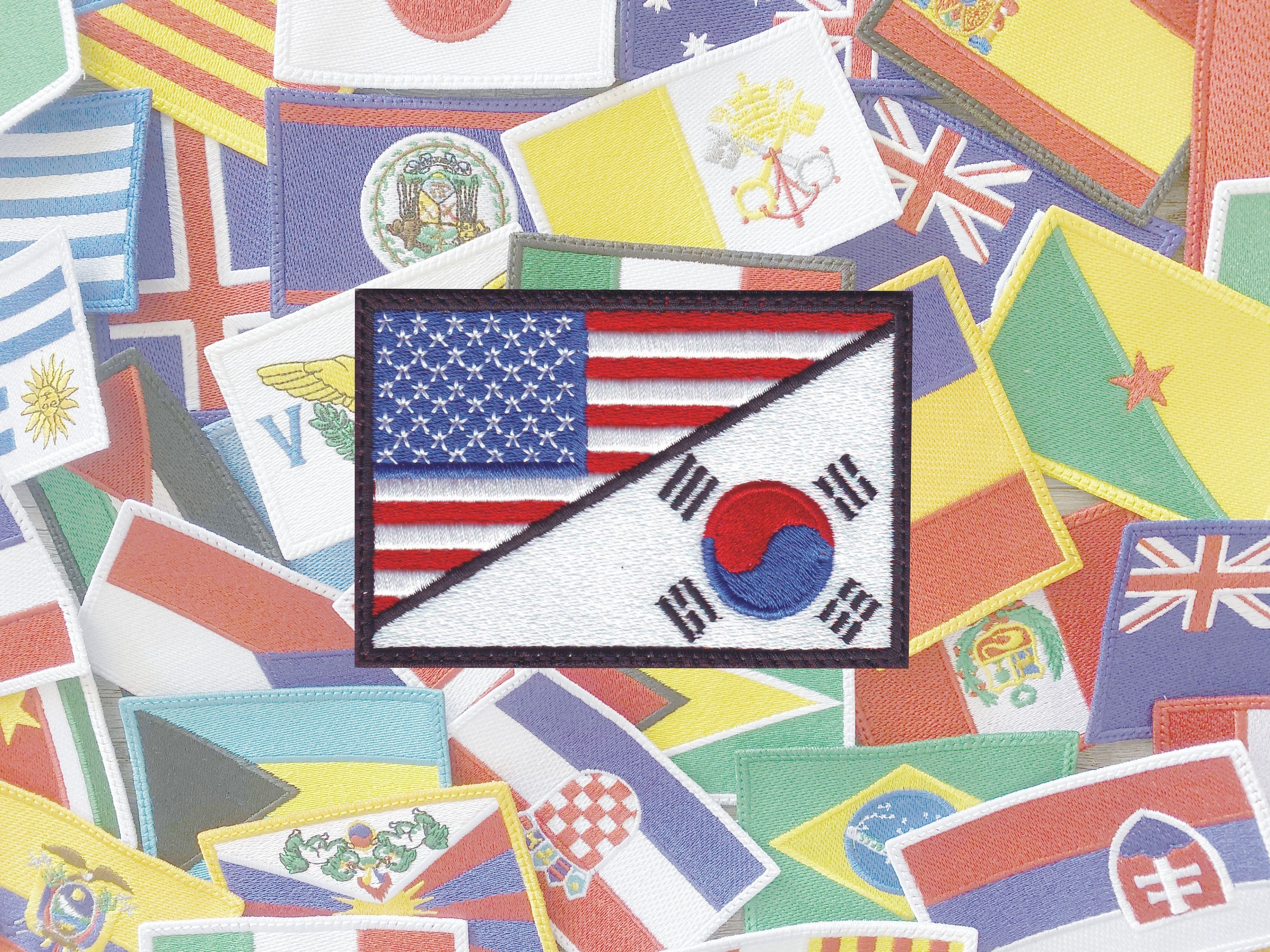 USA & South Korea Flag Bumper Stickers - 4-Pack Vinyl Decals For Cars, Windows, And Smooth Surfaces