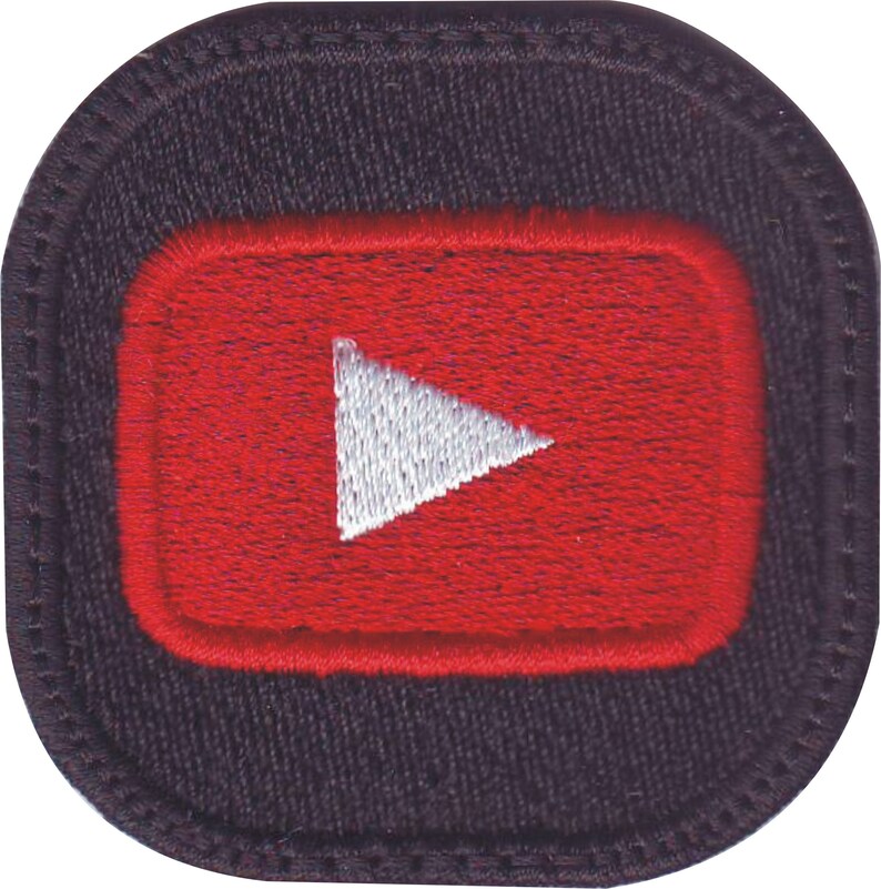 Youtube Logo Social Media Embroidered Patch Different Size - Etsy