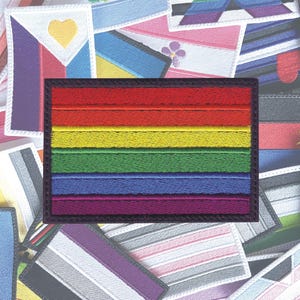 Rainbow Pride Flag Embroidered Patch Flag LGBTQ+ Community