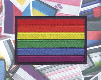 Rainbow Pride Flag Embroidered Patch Flag LGBTQ+ Community