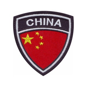 China Crest Flag Embroidered Patch