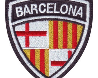 Écusson brodé drapeau Barcelone Espagne