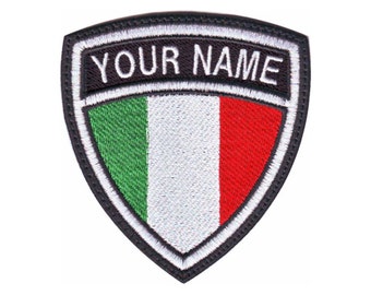 Italy Flag Custom Crest Flag name Embroidered Patch