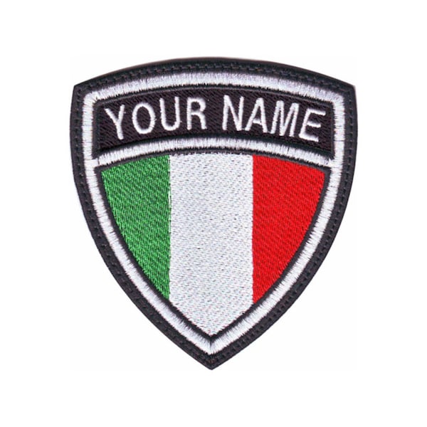 Italy Flag Custom Crest Flag name Embroidered Patch