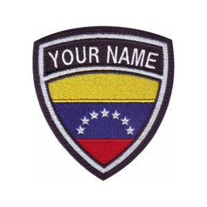 Venezuela Flag Personalized Crest Flag name Embroidered Patch