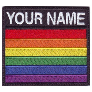 Rainbow Gay Pride Personalized Badge Flag Embroidered  Patch