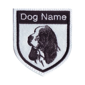 Basset Hound Personalized Dog Name Embroidered Sew On Patch