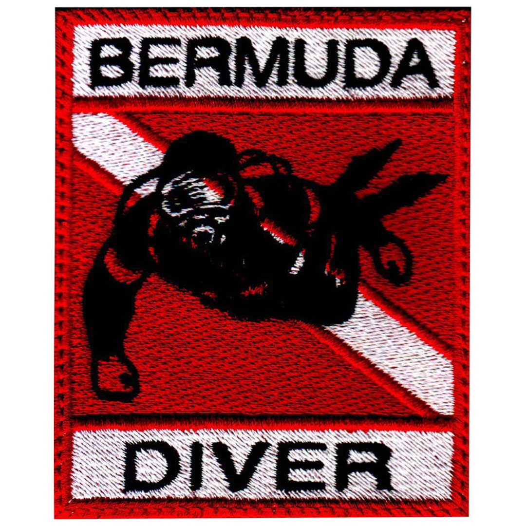 Scuba Bermuda Diver Flag Embroidered Patch - Etsy