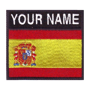 Spain Personalized Badge Flag Embroidered  Patch