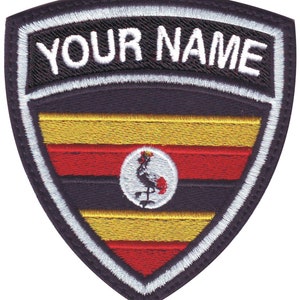 Uganda Flag Personalized Crest Flag name Embroidered Patch