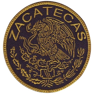 Zacatecas Mexico Eagle Shield  Embroidered Patch