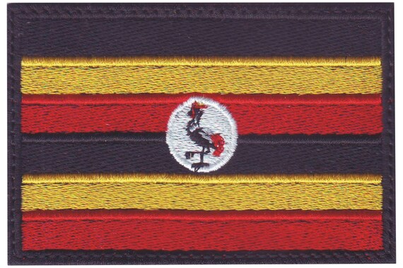 Toppa Termoadesiva Bandiera Uganda U24 - Dimensioni 9x6 Cm, Ricamo Luminoso, Applicabile A Caldo O Da Cucire Su Abbigliamento E Accessori