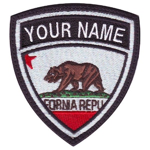 Vlag van Californië Custom Crest Vlagnaam geborduurde patch