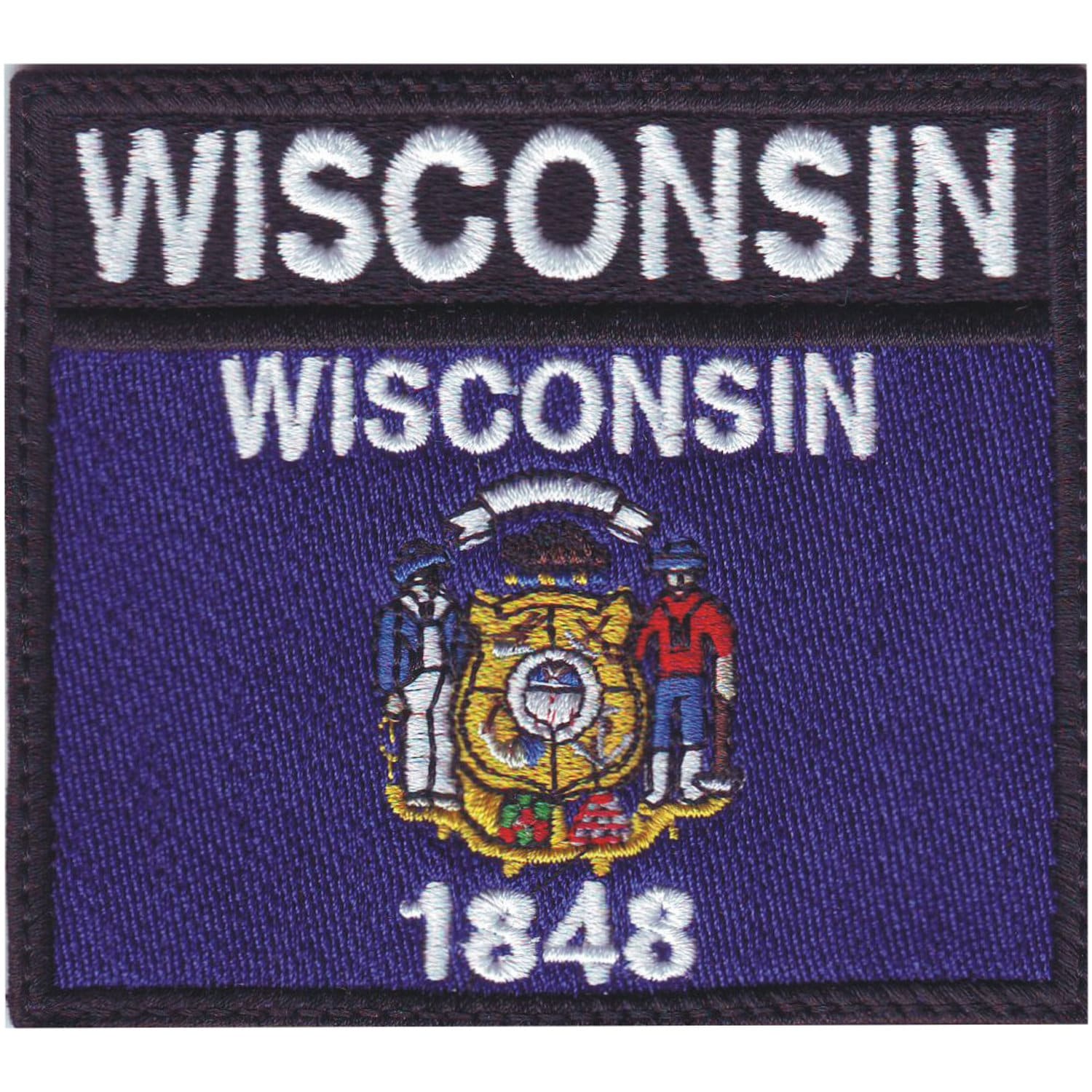 Wisconsin Badge Flag Embroidered Patch - Etsy