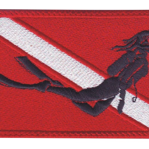 Scuba Diver Custom Badge Flag Embroidered Patch - Etsy