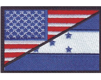 Honduras Flaga USA / Honduras USA haftowana naszywka