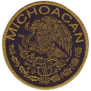 Michoacan Mexico Eagle Shield  Embroidered Patch